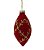 CONJUNTO DE PENDENTE ORNAMENTO DE VIDRO VERMELHO E DOURADO COM 2 UNIDADES 12CM - PRÉ VENDA 2025 - Imagem 2