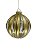 CONJUNTO DE PENDENTE ORNAMENTO DE VIDRO DOURADO COM 2 UNIDADES 10CM - PRÉ VENDA 2025 - Imagem 1
