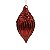 CONJUNTO PENDENTE ORNAMENTO DE VIDRO VERMELHO COM 2 UNIDADES 16CM - PRÉ VENDA 2025 - Imagem 2