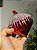 CONJUNTO PENDENTE ORNAMENTO DE VIDRO VERMELHO COM 2 UNIDADES 10CM - Imagem 3