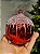 CONJUNTO PENDENTE ORNAMENTO DE VIDRO BOLA VERMELHA COM 2 UNIDADES 10CM - Imagem 2
