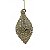 CONJUNTO PENDENTE ORNAMENTO DE VIDRO DOURADO COM 2 UNIDADES 14CM - PRÉ VENDA 2025 - Imagem 1