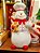 BONECO DE NEVE CONFEITEIRO EM RESINA VERMELHO E BRANCO 23CM - PRÉ VENDA 2025 - Imagem 1