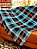 MANTA FLANELADA NATALINA XADREZ VERDE 127X150CM - Imagem 1
