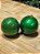 BOLA DECORADA MISTA VERDE 10CM COM 2 UNIDADES - Imagem 1