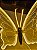 BORBOLETA 60CM COM LED WARM COM SUPORTE BIVOLT - Imagem 8