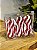 PENDENTE ORNAMENTO VERMELHO E BRANCO 12CM COM 6 UNIDADES - Imagem 1