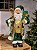 PAPAI NOEL VERDE VELUDO COM DOURADO 60CM - Imagem 1