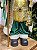 PAPAI NOEL VERDE VELUDO COM DOURADO 60CM - Imagem 5