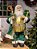 PAPAI NOEL VERDE VELUDO COM DOURADO 80CM - Imagem 1