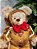 URSO NATALINO MARROM CLARO 25CM - Imagem 2