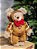 URSO NATALINO MARROM CLARO 25CM - Imagem 4