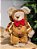 URSO NATALINO MARROM CLARO 25CM - Imagem 1