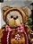 URSO NATALINO MARROM CLARO 55CM - Imagem 4