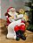 PAPAI NOEL SENTADA NA POLTRONA COM CACHORRO 19CM - Imagem 1