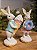 CASAL DE COELHOS COM SORVETE E DONUTS 18CM - Imagem 2