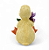 PATO AMARELO COM FLORES 13CM - Imagem 3