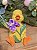 PATO AMARELO COM FLORES 13CM - Imagem 1