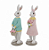 CASAL DE COELHOS COM SUETER COM FLORES 23CM - PRÉ VENDA 2026 - Imagem 3