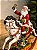 PAPAI NOEL NO CAVALO EM RESINA SUPER LUXO 21CM - Imagem 5