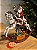 PAPAI NOEL NO CAVALO EM RESINA SUPER LUXO 21CM - Imagem 1