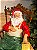 PAPAI NOEL DORMINDO NA CADEIRA DE BALANÇO EM RESINA SUPER LUXO 19CM - Imagem 2