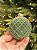 BOLA DE VIDRO VERDE VELUDO COM DOURADO 9,5CM - Imagem 6