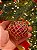 ORNAMENTO DE VIDRO VERMELHO COM DOURADO 8CM - PRÉ VENDA 2026 - Imagem 1
