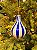 ORNAMENTO GOTA DE VIDRO AZUL E BRANCA 7CM - Imagem 4