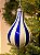 ORNAMENTO GOTA DE VIDRO AZUL E BRANCA 7CM - Imagem 1