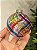 BOLA DE VIDRO DECORADA COLORIDA 8CM - Imagem 3