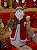 PAPAI NOEL EM RESINA VELUDO VERMELHO COM GUIRLANDA 29CM - PRÉ VENDA 2026 - Imagem 6