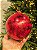 BOLA DECORADA CRAQUELADA VERMELHA 15CM - Imagem 1