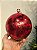 BOLA DECORADA CRAQUELADA VERMELHA 15CM - Imagem 3