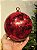 BOLA DECORADA CRAQUELADA VERMELHA 15CM - Imagem 2