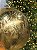 BOLA DECORADA CRAQUELADA DOURADA 25CM - Imagem 2