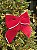 LAÇO VELUDO VERMELHO COM BORDA POMPOM 30X30CM - Imagem 4