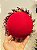 BOLA VERMELHA VELUDO FLOCADA LISA 15CM - Imagem 1