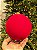 BOLA VERMELHA VELUDO FLOCADA LISA 15CM - Imagem 3