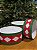 TRIO DE TAMBOR EM METAL DECORADO BRANCO, VERMELHO E VERDE - Imagem 5