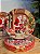 DUPLA DE PRATO 25CM DECORADO PAPAI NOEL COM CAIXA DE PRESENTE - Imagem 2
