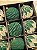 KIT BOLAS VELUDO DECORADA VERDE 8CM COM 9 UNIDADES - Imagem 3