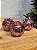 BOLA TRABALHADA ROSA 10CM COM 3 UNIDADES - Imagem 1