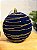 BOLA VELUDO AZUL TRABALHADA 10CM COM 3 UNIDADES - Imagem 5