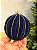 BOLA VELUDO AZUL TRABALHADA 10CM COM 3 UNIDADES - Imagem 2