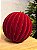 BOLA VELUDO VERMELHA LISTRAS DOURADA 20CM - Imagem 5