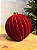 BOLA VELUDO VERMELHA LISTRAS DOURADA 15CM - Imagem 4