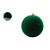 BOLA VELUDO VERDE 12CM UNITÁRIA - Imagem 1