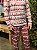 PIJAMA NATALINO VERMELHO E BRANCO RENAS TAMANHO M - Imagem 3