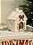 CASA CERÂMICA BRANCA DECORADA PORTA VELA 8CM - Imagem 2